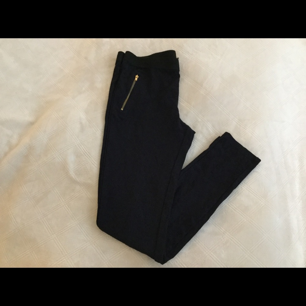 Mango navy blue leggings